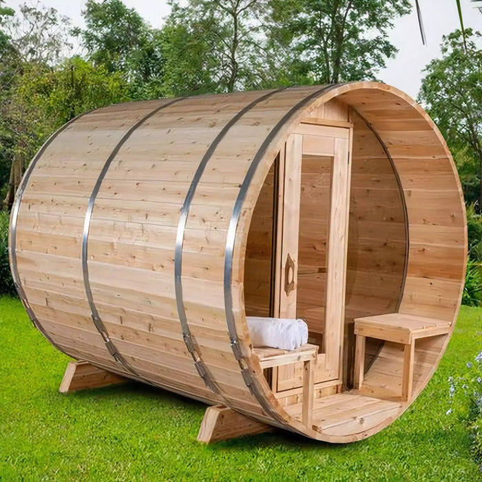 Dundalk Serenity MP Barrel 4-Person Outdoor Sauna CTC2245MP Dundalk Leisurecraft