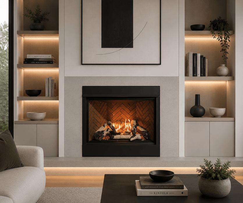 Sierra Flame Jasper 42" Natural Gas Clean Face Gas Fireplace