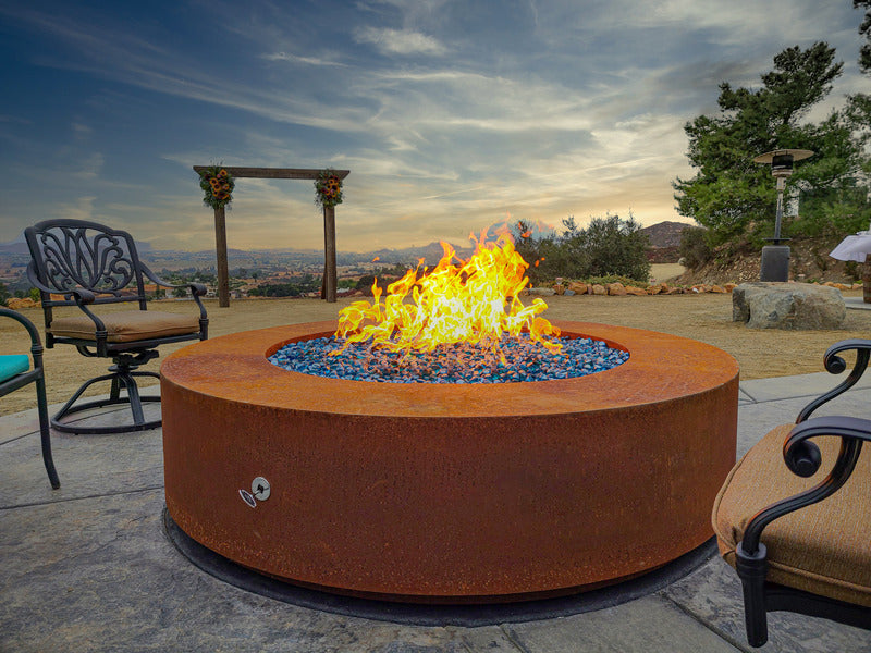 Round Artistic Outdoor Fire Feature