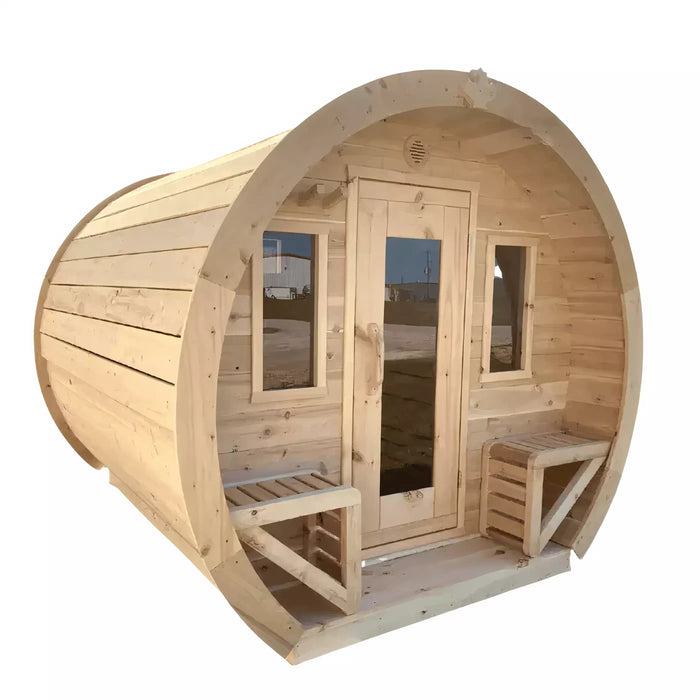 True North Saunas Schooner 2-8 Person Outdoor Barrel Sauna True North Saunas