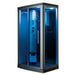 Mesa WS-802L Steam Shower Blue Glass 45"W x 32"D x 85"H (Left/Right Wall) Mesa