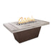 The Outdoor Plus Tacoma Fire Table Black Powder Coat Base & White GFRC Top