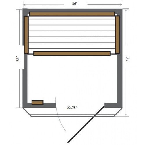 SunRay Sedona 1-Person Hemlock Indoor Infrared Sauna HL100K