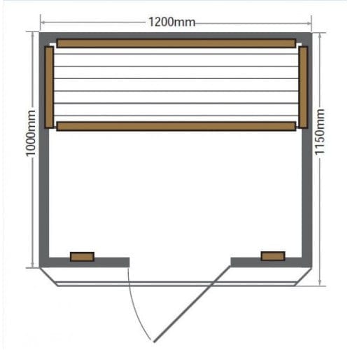 SunRay Evansport 2-Person Hemlock Indoor Infrared Sauna HL200K2 SunRay