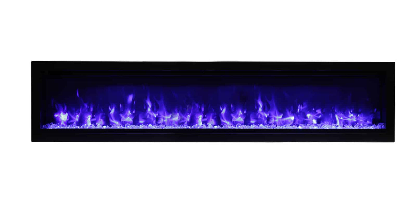 Amantii SYM-74 Symmetry Smart 74″ linear built-in electric fireplace