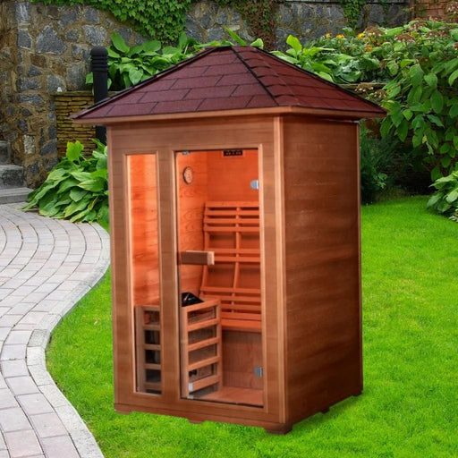SunRay Bristow 2-Person Outdoor Traditional Sauna w/Window HL200D2 Outdoor Traditional Sauna SunRay