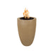 The Outdoor Plus 22" Castillo Pillar GFRC Round Liquid Propane Fire Pit Without Access Door The Outdoor Plus