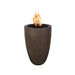 The Outdoor Plus 22" Castillo Pillar GFRC Round Liquid Propane Fire Pit Without Access Door The Outdoor Plus