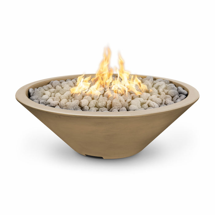 The Outdoor Plus 60'' Cazo GFRC Narrow Ledge Round Natural Gas Fire Pit