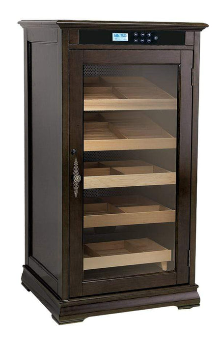 The Redford Electronic Cabinet Humidor | 1250 Cigars (Espresso) Electronically Controlled Cigar Cabinets Prestige Import Group