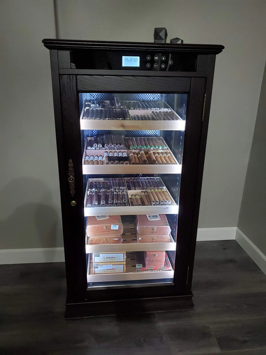 The Redford Electronic Cabinet Humidor 1250 Cigars (Espresso) — Staycation HQ