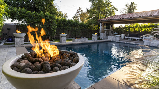 The Outdoor Plus 38" Luna GFRC Concrete Round Fire Bowl The Outdoor Plus