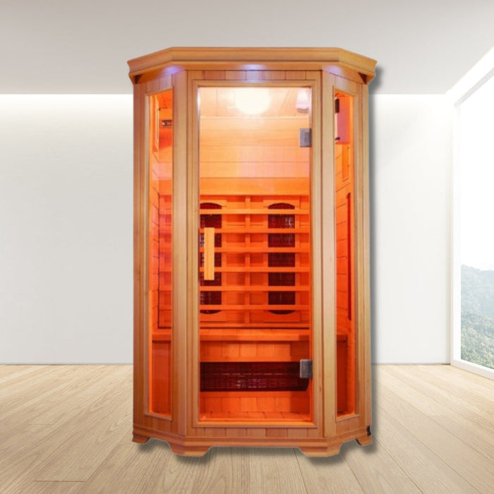 SunRay Heathrow 2-Person Hemlock Indoor Infrared Sauna HL200W